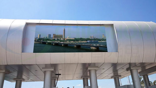 齐普光电户外LED广告屏应用于埃及开罗高速天桥