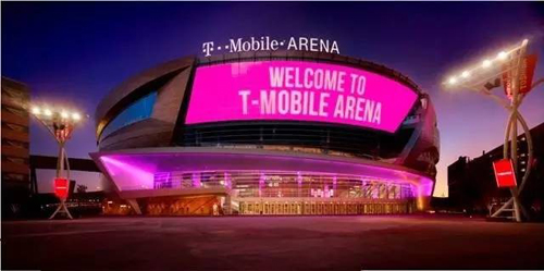 拉斯维加斯T-Mobile体育场外部梯形LED格栅屏