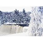 厂家直销北国雪景喷绘画，电脑喷绘高清仿真油画，雪景风景油画
