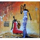 非洲民族文化油画，纯手工绘画，家居室内装饰，厂家直销HT15775