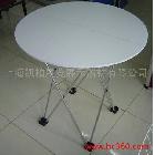 供应铝合金折叠圆桌，上海折叠桌生产厂家！加厚ABS连体桌椅，
