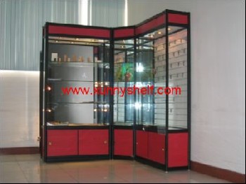 供应铝合钛金展柜，铝合金展示柜，铝合金货架