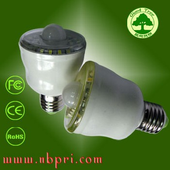 LED感应灯 高亮度 护眼 环保 声光控LED灯泡/人体感应LED灯