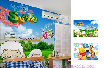 深圳壁画壁纸墙纸材料个性化PVC雪花纹墙纸