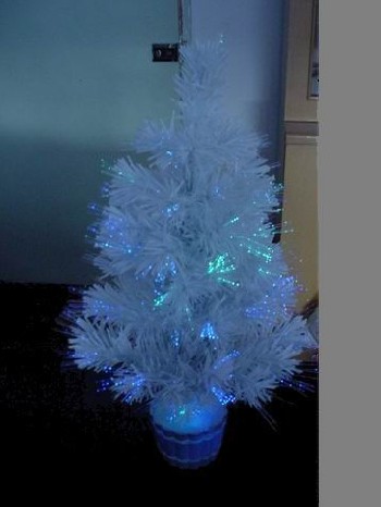 卓盈-白色光纤树、圣诞树、七彩光纤树、礼品树、圣诞礼品、USB圣诞树