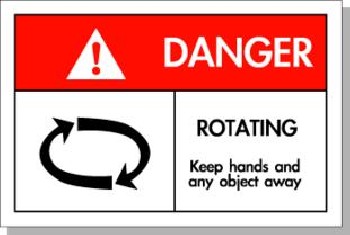 国际标准 艾瑞达DI-M010 英文安全标识 方向性警告标志 勿将异物手指伸进标示